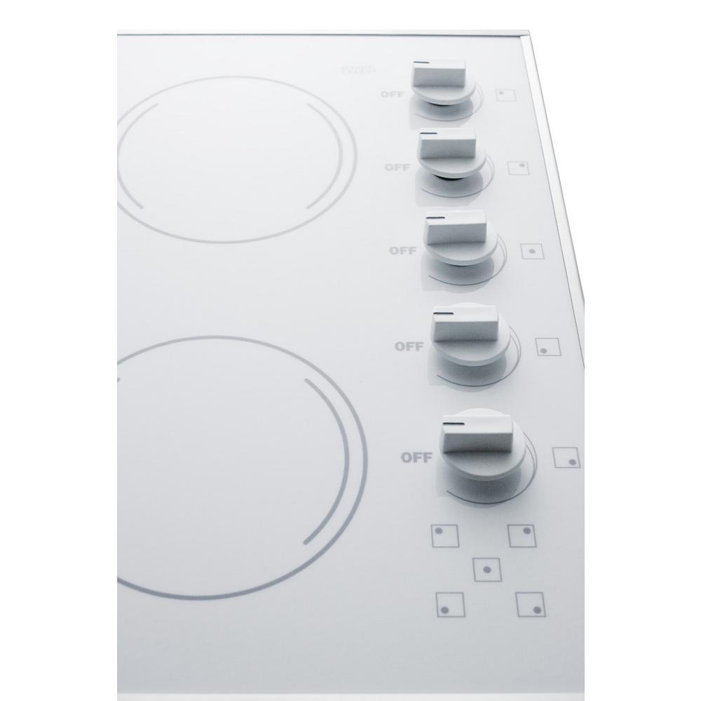 Summit Appliance 27 In Radiant Electric Cooktop In White With 5