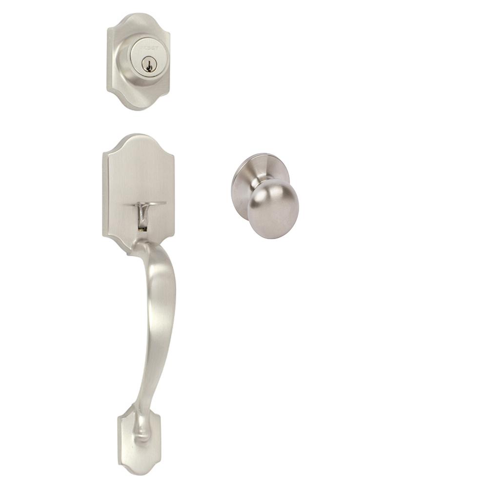 Delaney Wicklow Satin Nickel Double Cylinder Deadbolt Entry Door