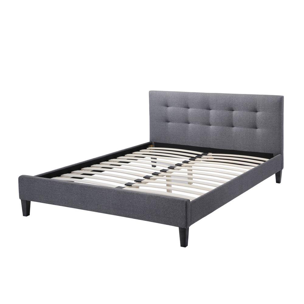 Home Garden Furniture, Madison Queen Platform Bed With Upholstered Headboard