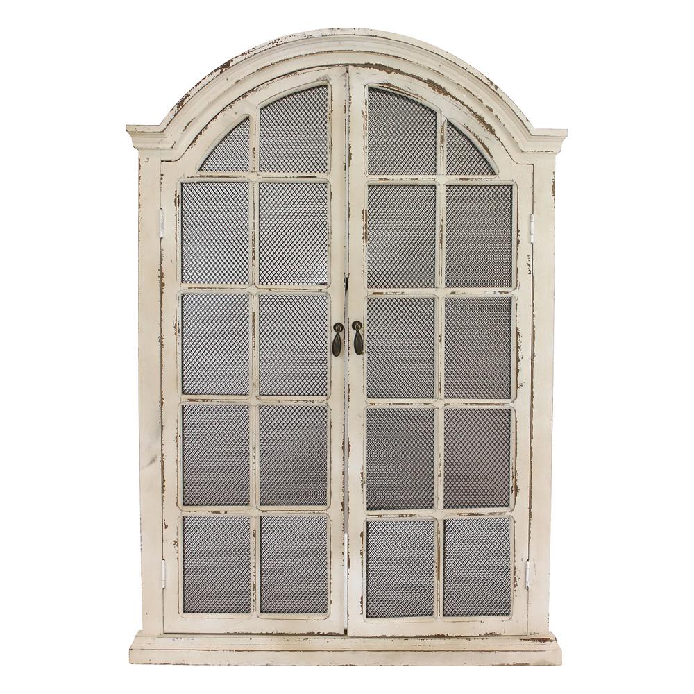 Emily Distressed Cream Window Wall Mirror 1322 The Home Depot Emily Distressed Cream Window Wall Mirror
