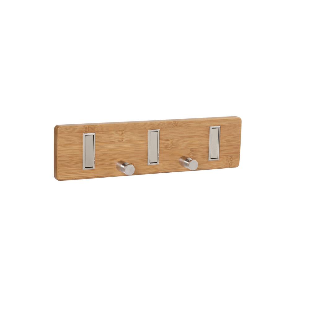 Household Essentials Wall Decor 5 Hook Coat and Key in Natural by Household Essentials