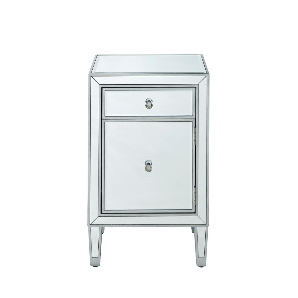 Philip 18 In Antique Silver Paint Finish Nightstand With 1 Drawer Antique Silver Paint Finish Nightstand With 1 Drawer Door