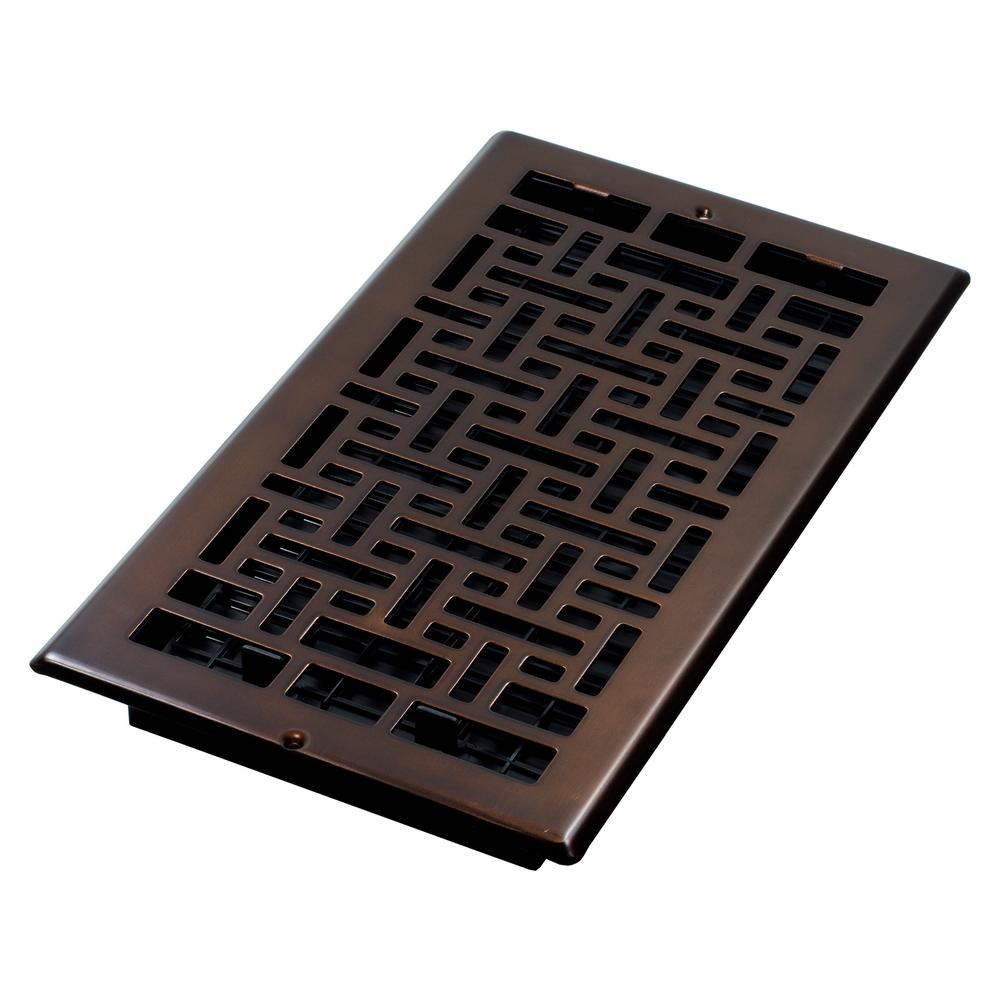 Decor Grates 6 in. x 12 in. Oriental Bronze Wall RegisterAJL612WRB