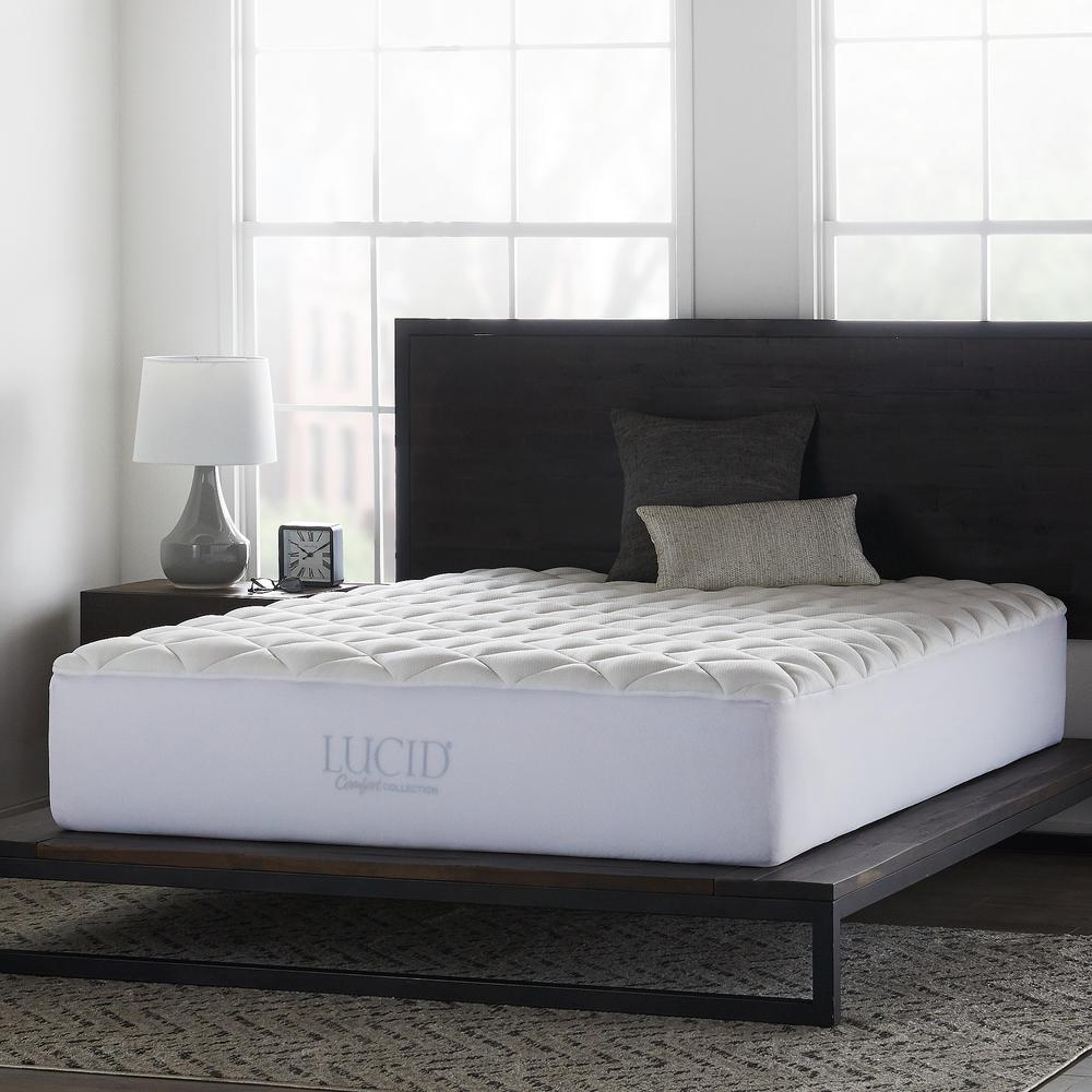 Lucid Comfort Collection Pillow Top Mattress Pad Full Down