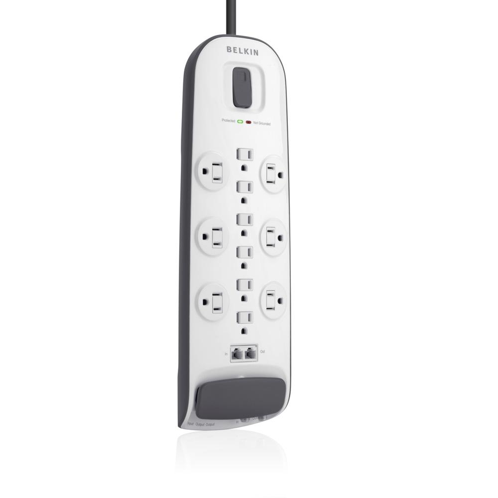 UPC 722868758182 product image for 12-Outlet Surge Protector with 8 ft. Power Cord and Ethernet, Cable/Satellite an | upcitemdb.com