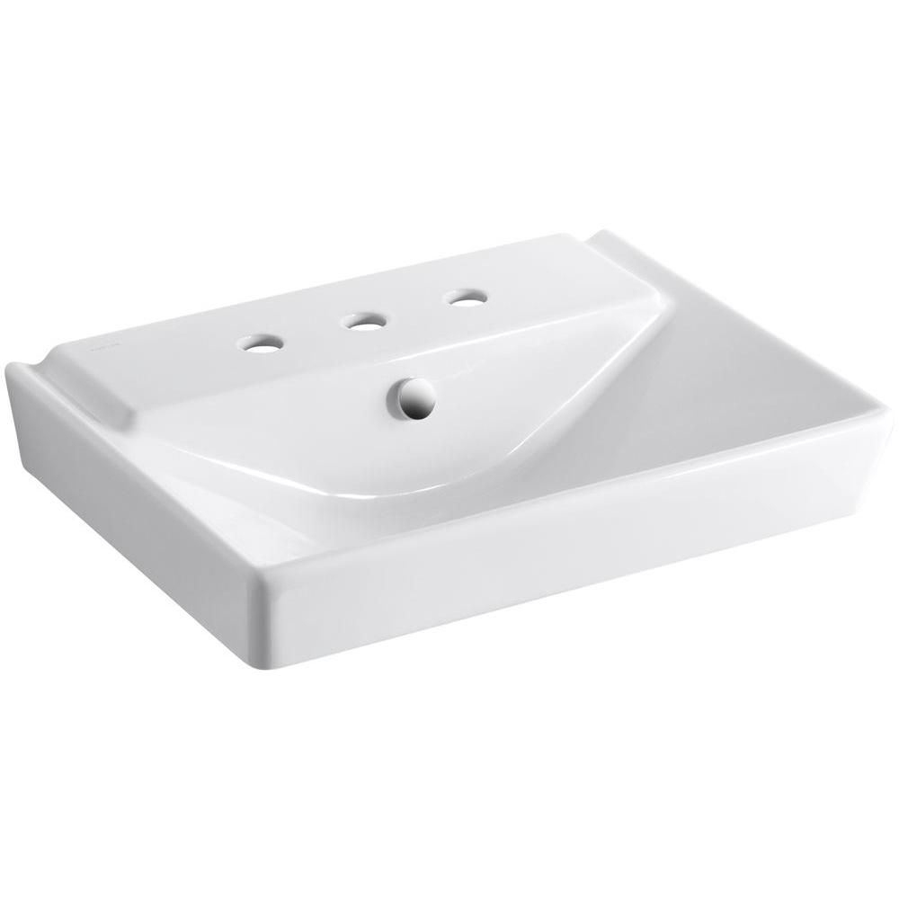 KOHLER Pinoir WallMount Vitreous China Bathroom Sink in White with