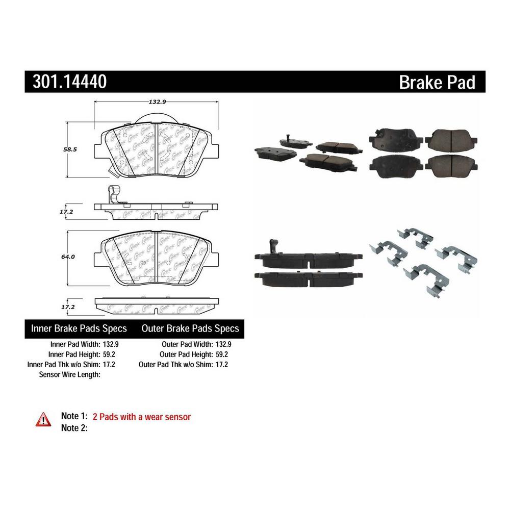 Ceramic Centric 301.13130 Brake Pad