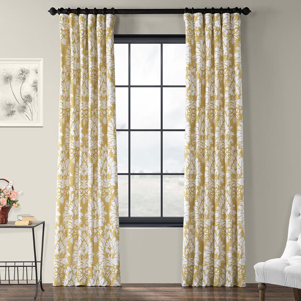 Exclusive Fabrics Furnishings Lacuna Sun Yellow Room Darkening