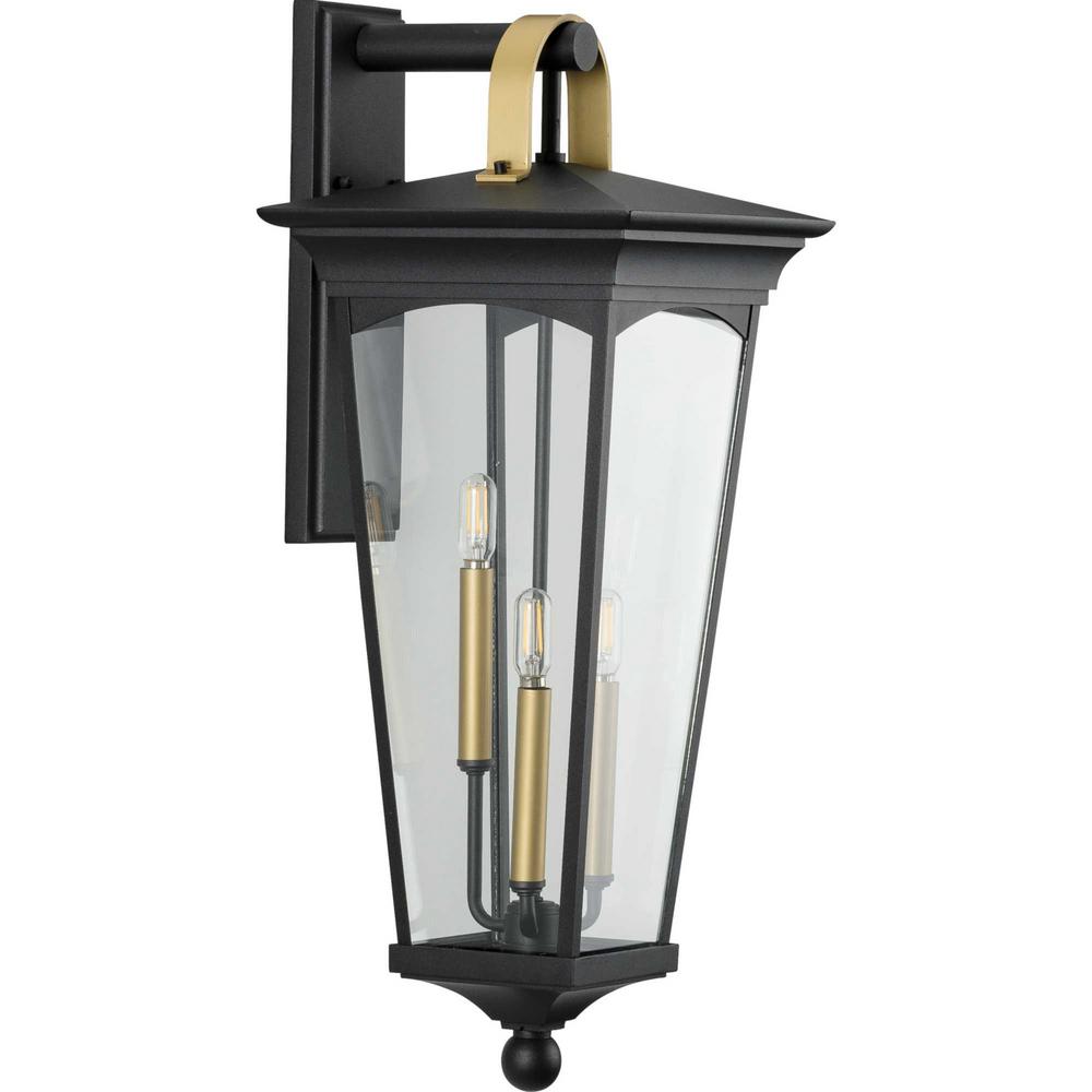 Progress Lighting Chatsworth 3Light Black Outdoor Large