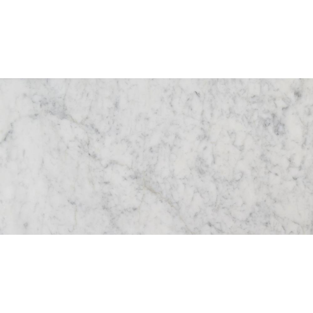 MSI Carrara White 12 in. x 24 in. Polished Marble Floor and Wall Tile (12 sq. ft. / case