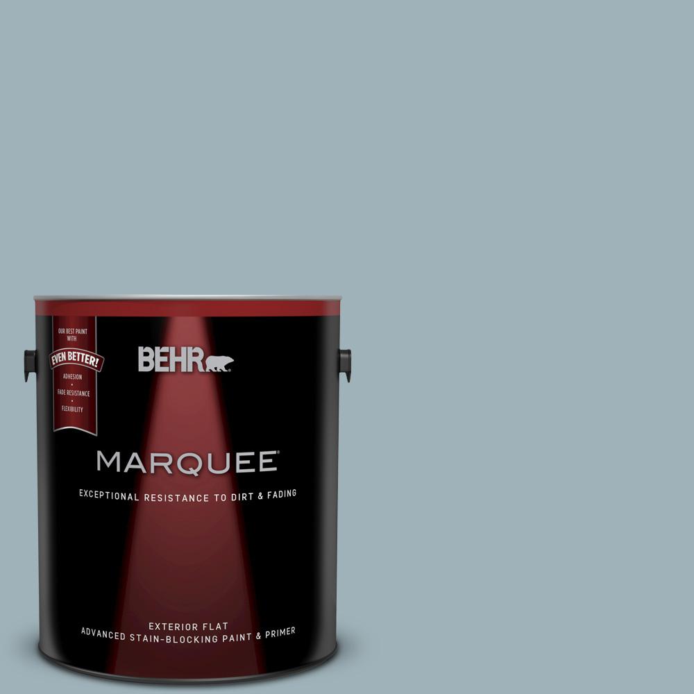 BEHR MARQUEE 1-gal. #540E-3 Blue Fox Flat Exterior Paint-445401 - The ...