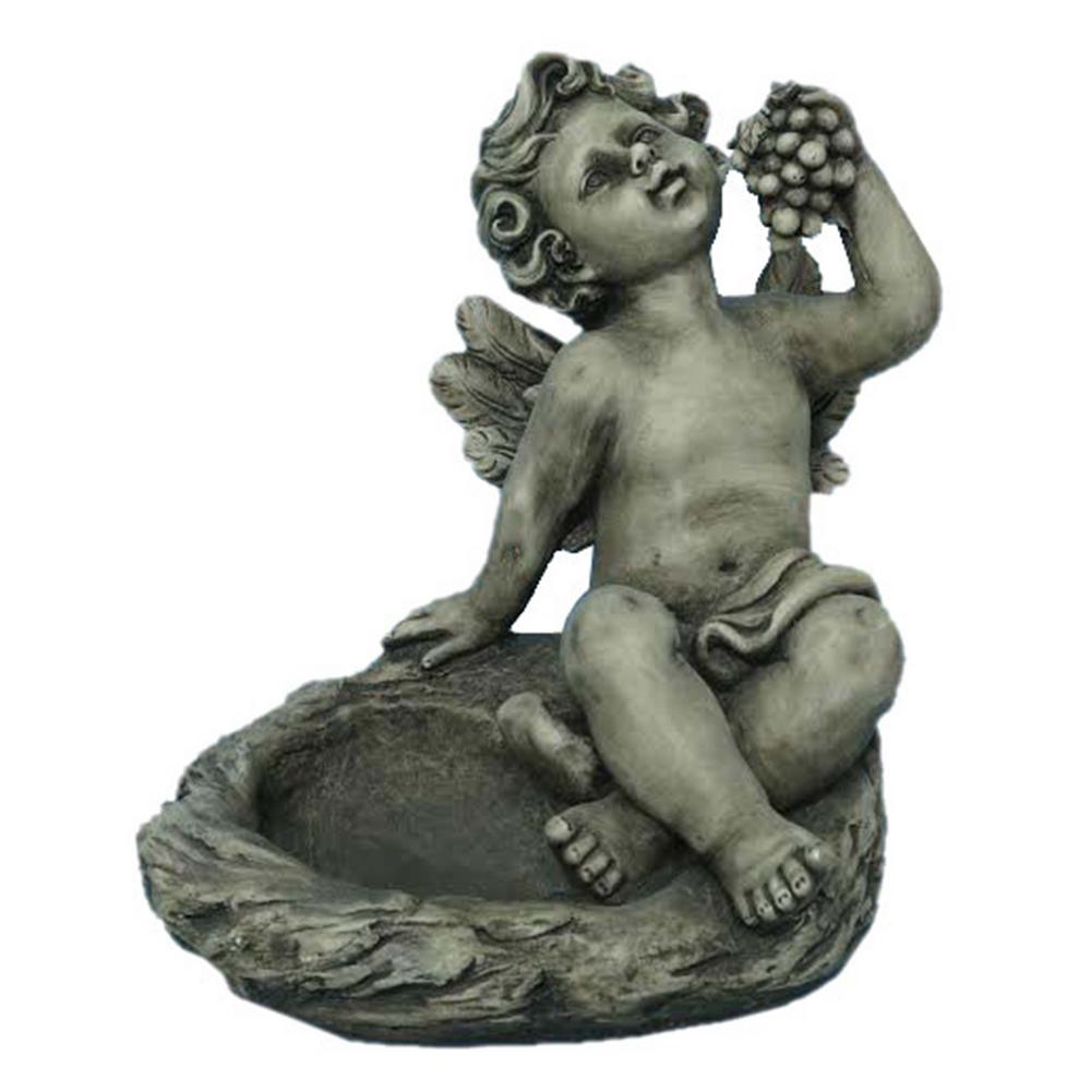 UPC 738362041149 product image for Hi-Line Gift Angel with Grapes Birdfeeder Statue | upcitemdb.com