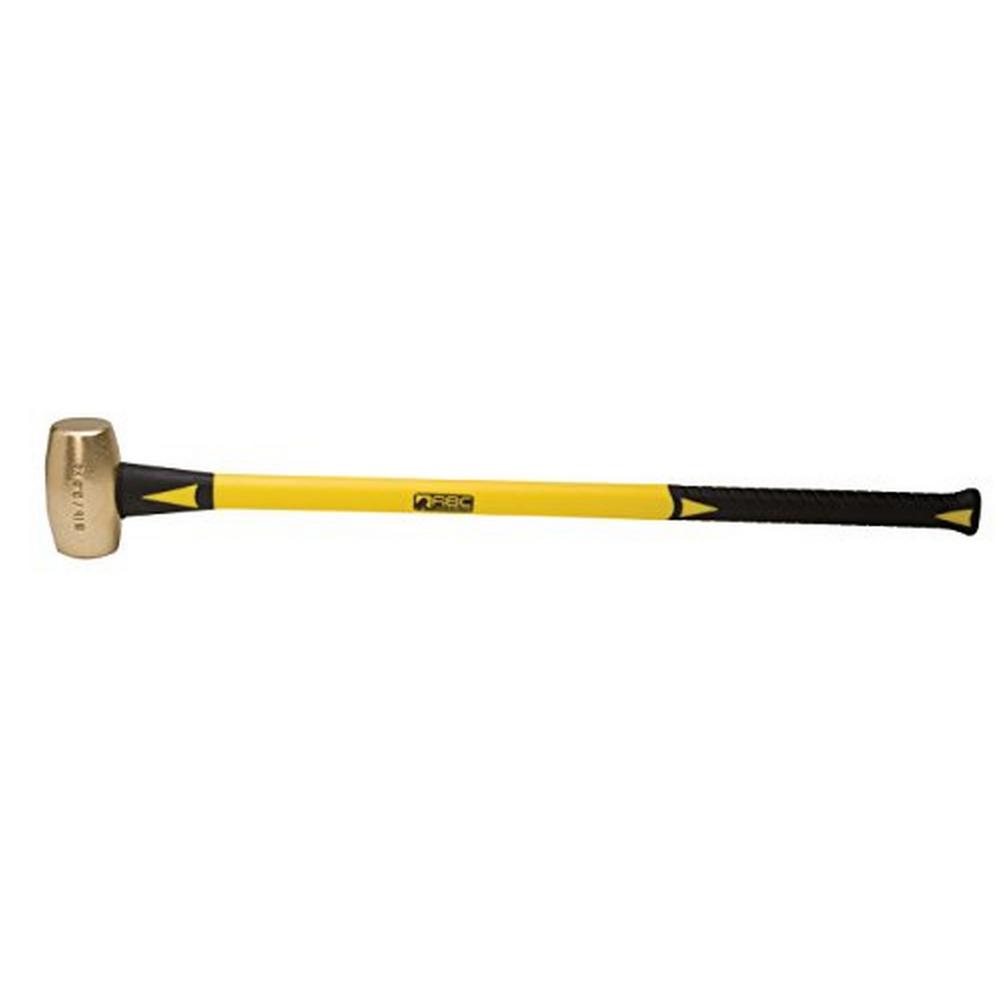 ABC Hammers 8 lbs. Brass Hammer with 33 in. Fiberglass Handle