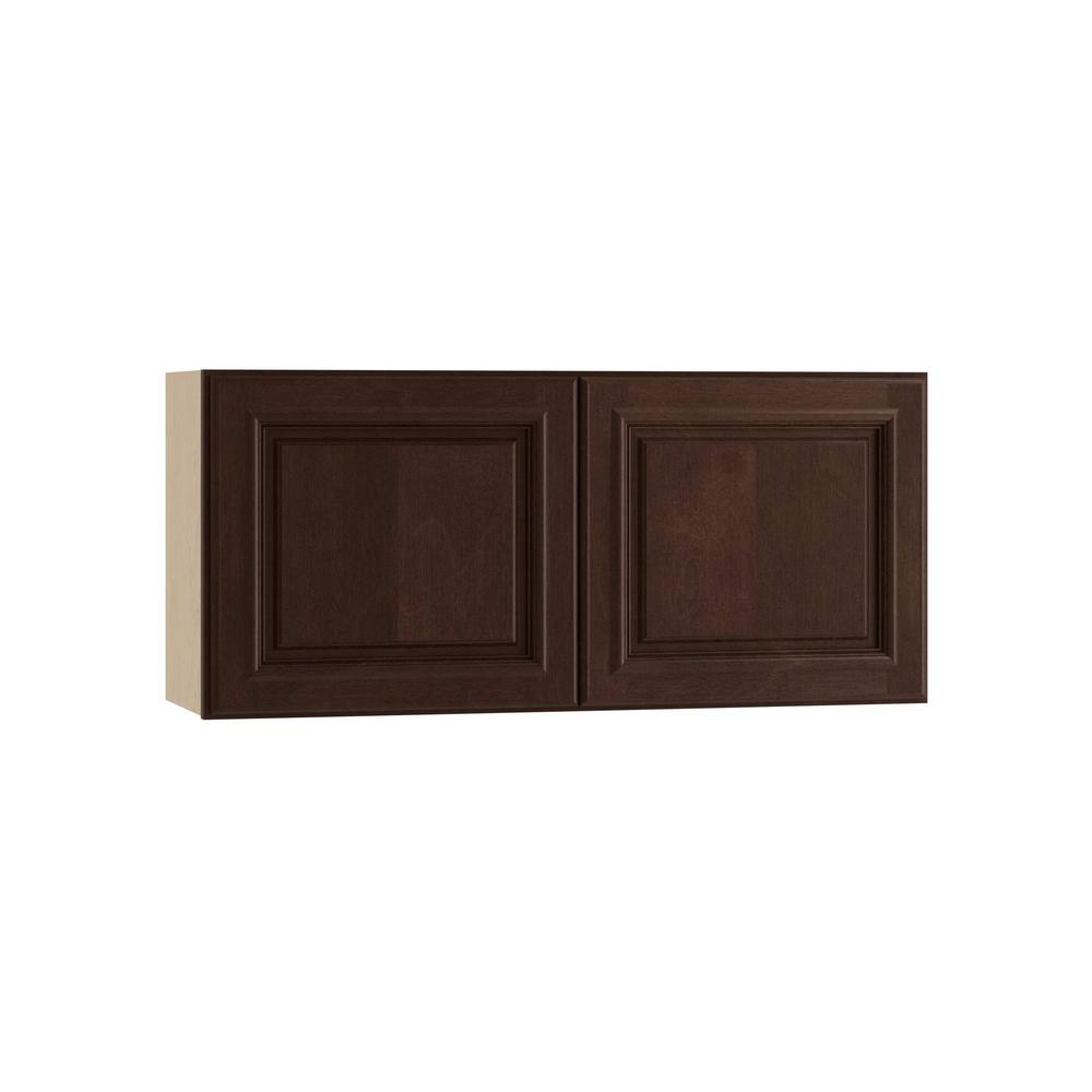 Home Decorators Collection Somerset Assembled 33x15x12 In Double Door Wall Kitchen Cabinet Manganite