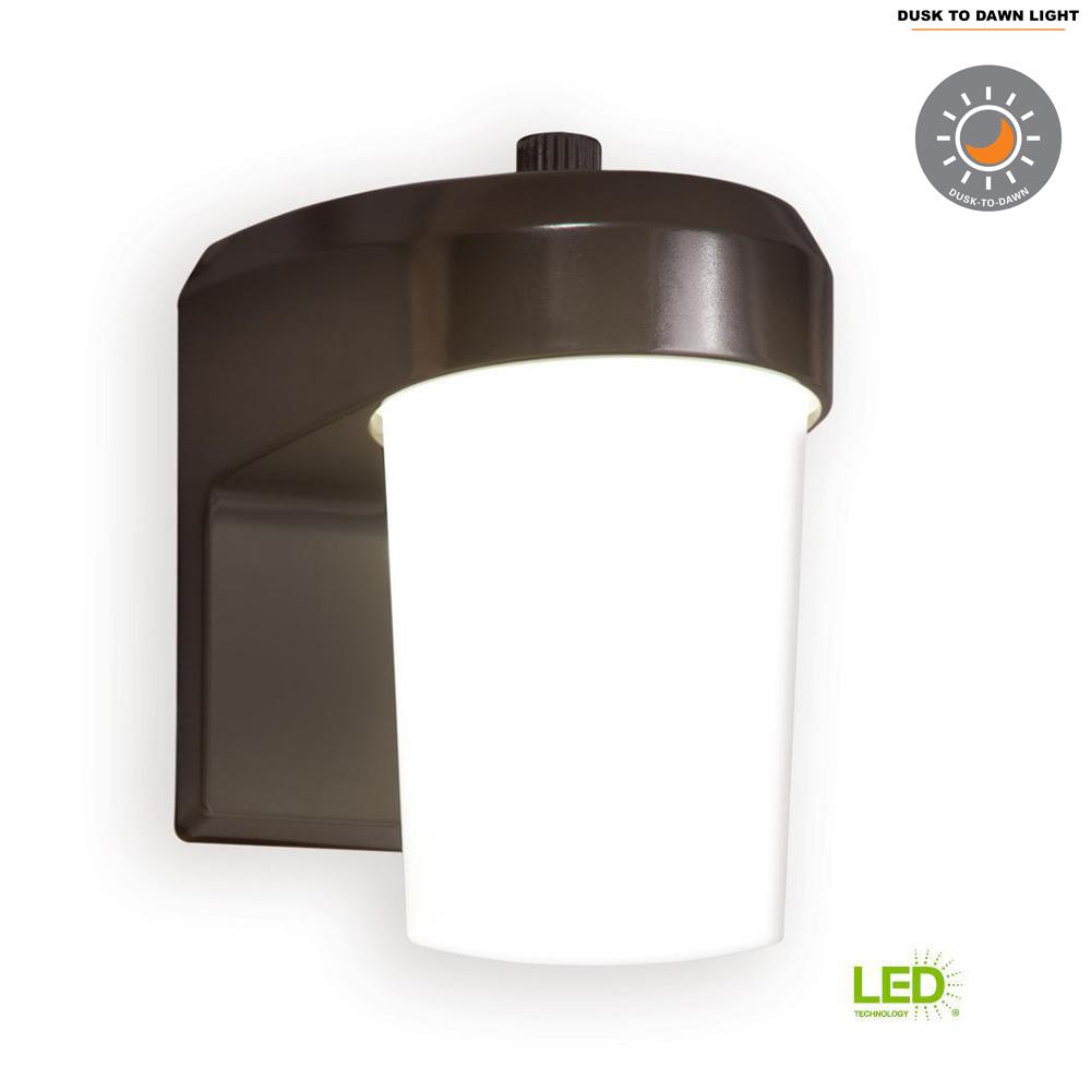 All Pro Bronze Outdoor Integrated Led Jelly Jar Entry And Area Light All Pro Bronze Outdoor Integrated Led Jelly Jar Entry And Area Light With Dusk To