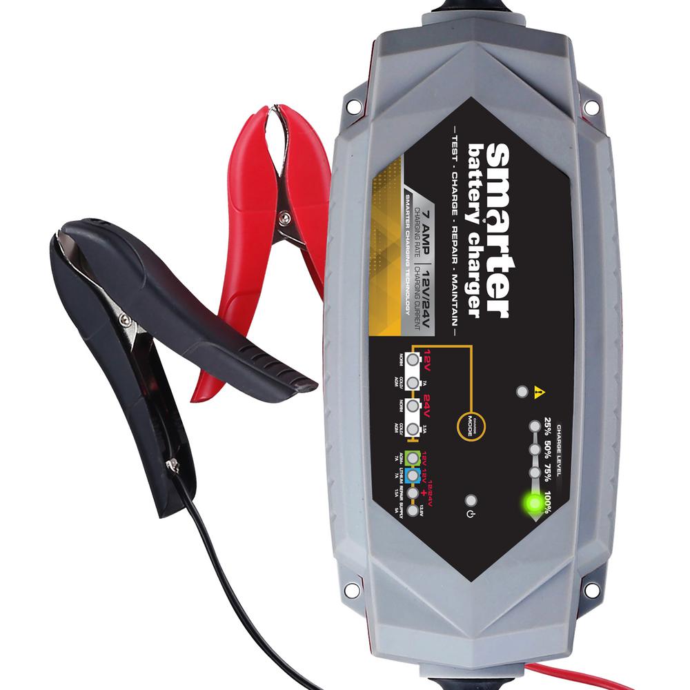 Smarter Tools Smarter 7 Amp 12-Volt/24-Volt Battery Charger with Repair and... by Smarter Tools