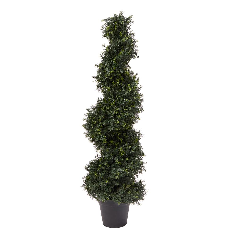 Pure Garden 48 in. Artificial Cypress Spiral Topiary-HW1500148 - The ...