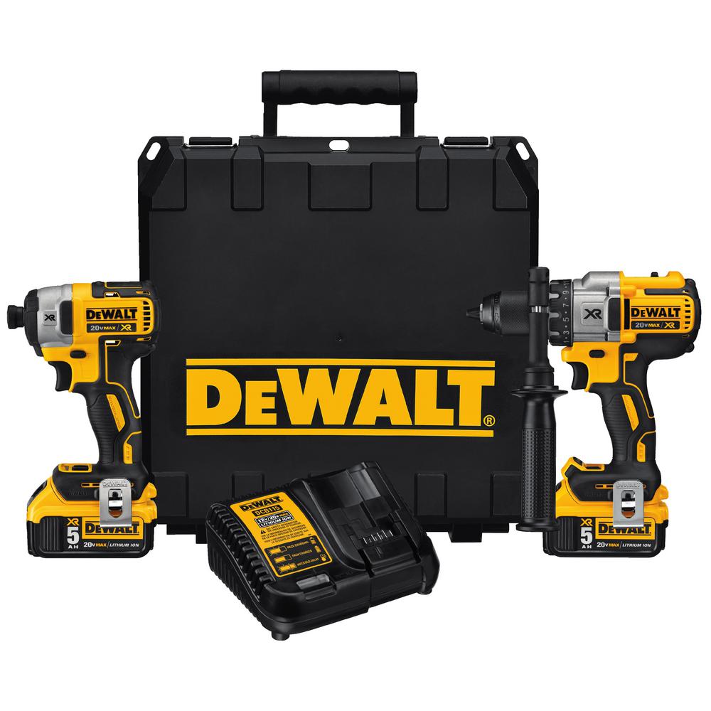 DEWALT 20-Volt MAX Lithium-Ion Cordless Combo Kit (9-Tool) with (2 ...