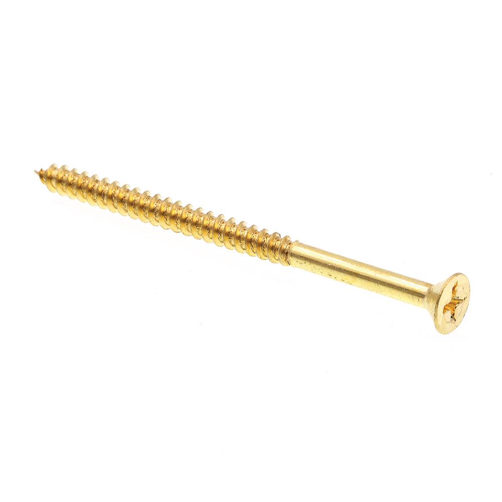 Prime Line 10 X 3 In Solid Brass Phillips Drive Flat Head Wood Screws