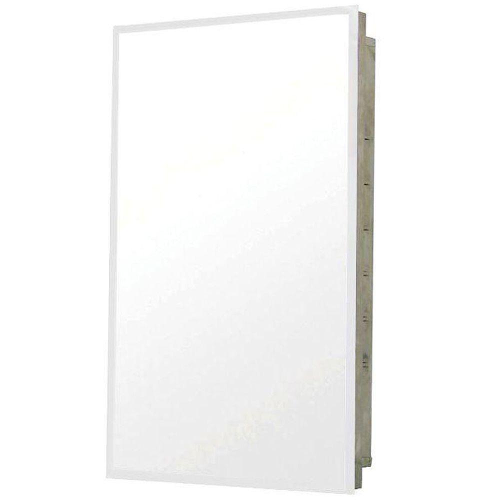 Pegasus 16 in. W x 20 in. H Frameless Stainless Steel Recessed Bathroom