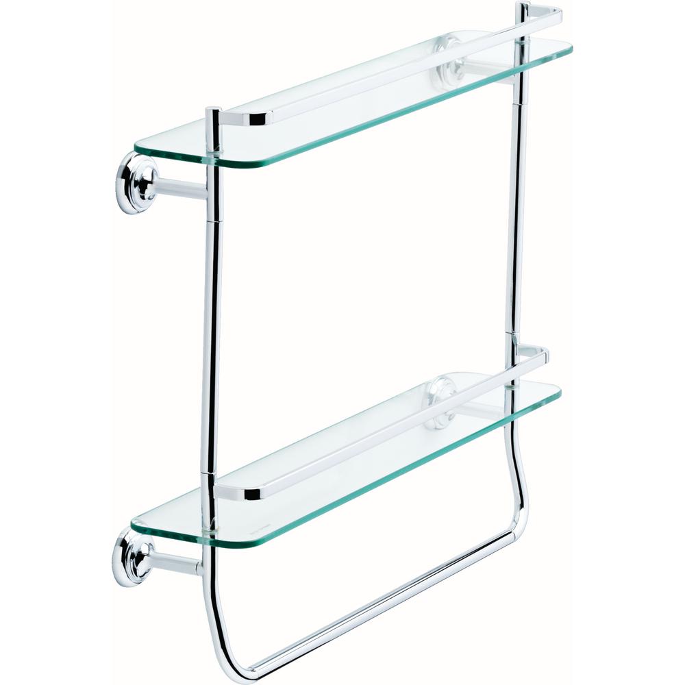 glass towel shelf bathroom