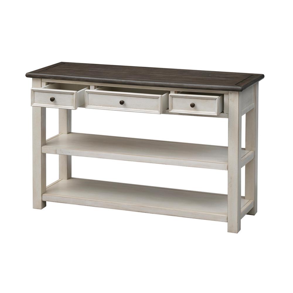 Coast To Coast Imports St Claire Cream 3 Drawer Console Table
