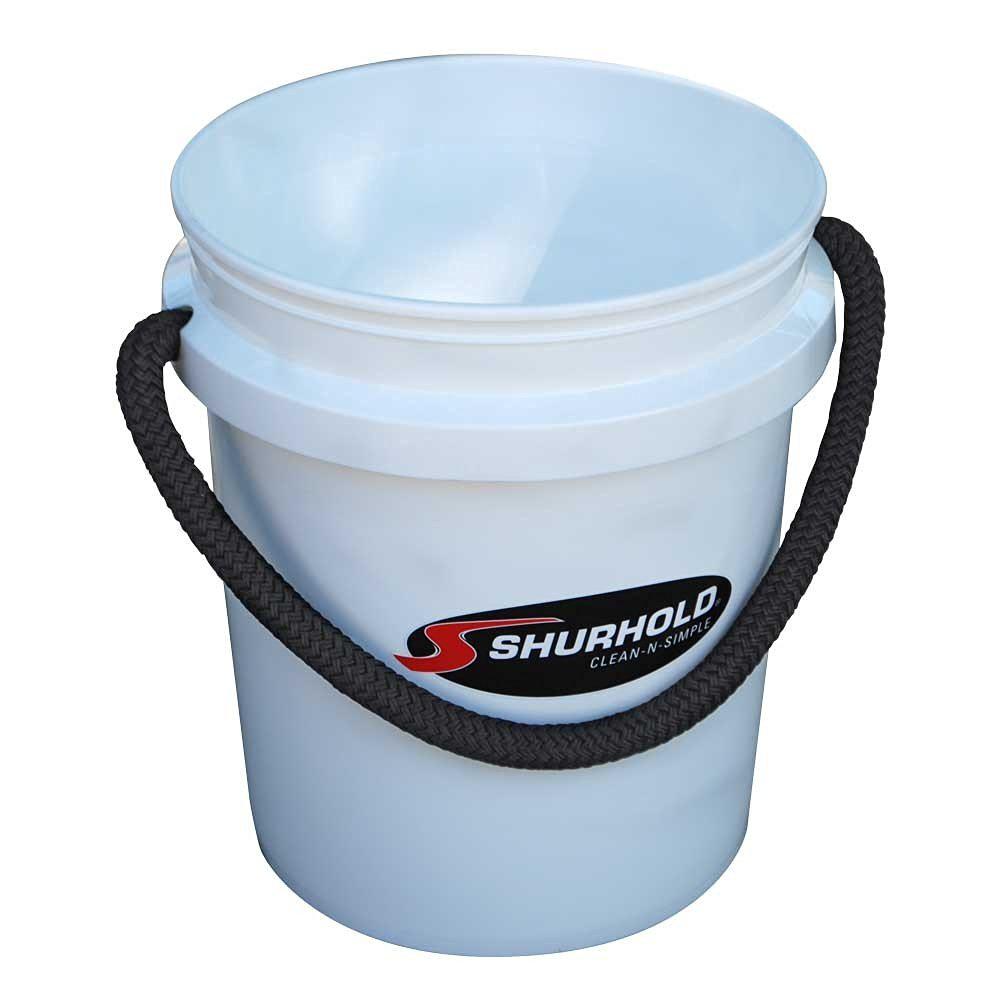 Shurhold 5 Gal. White Bucket with Rope Handle2451 The Home Depot