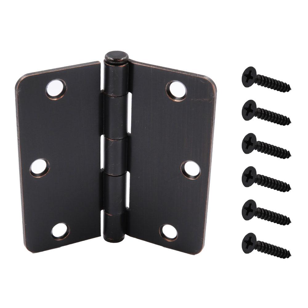 Everbilt 31/2 in. x 1/4 in. Radius Brushed OilRubbed Bronze Door