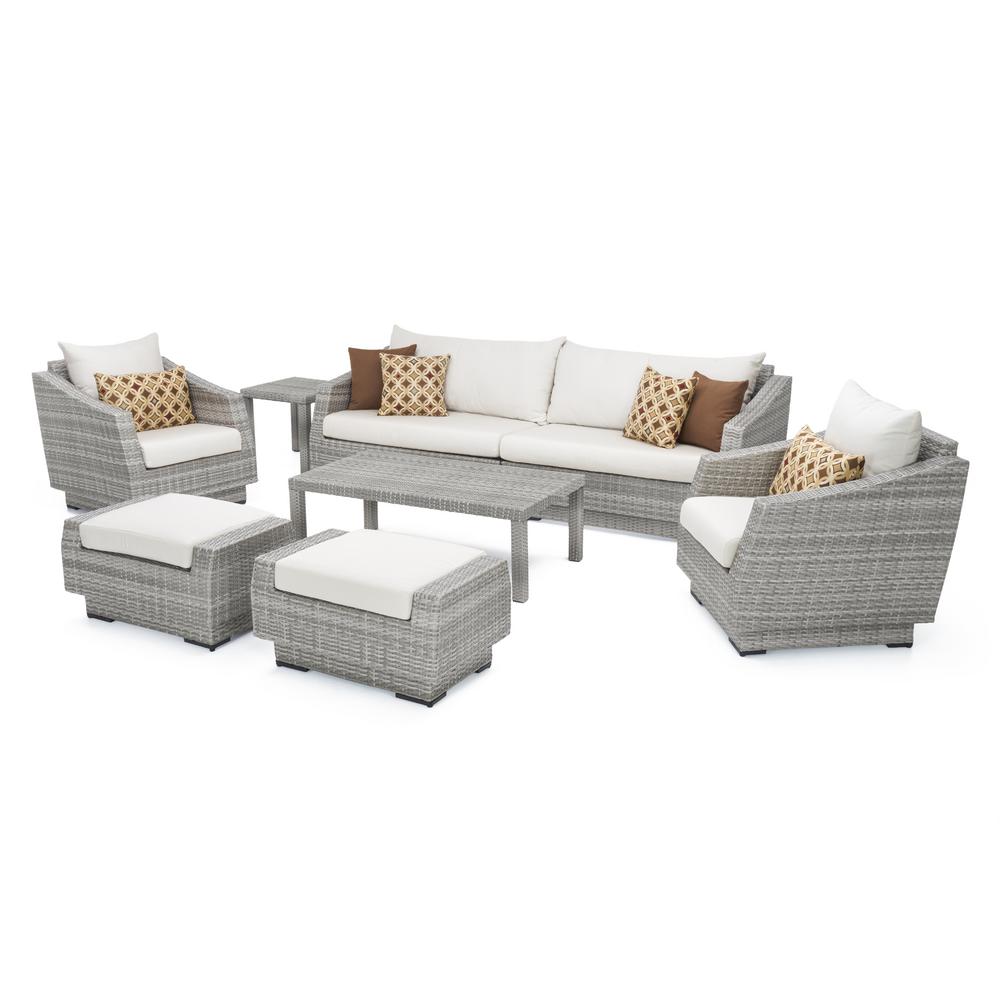 Rst Brands Cannes 8 Piece All Weather Wicker Patio Sofa And Club 8 Piece All Weather Wicker Patio Sofa