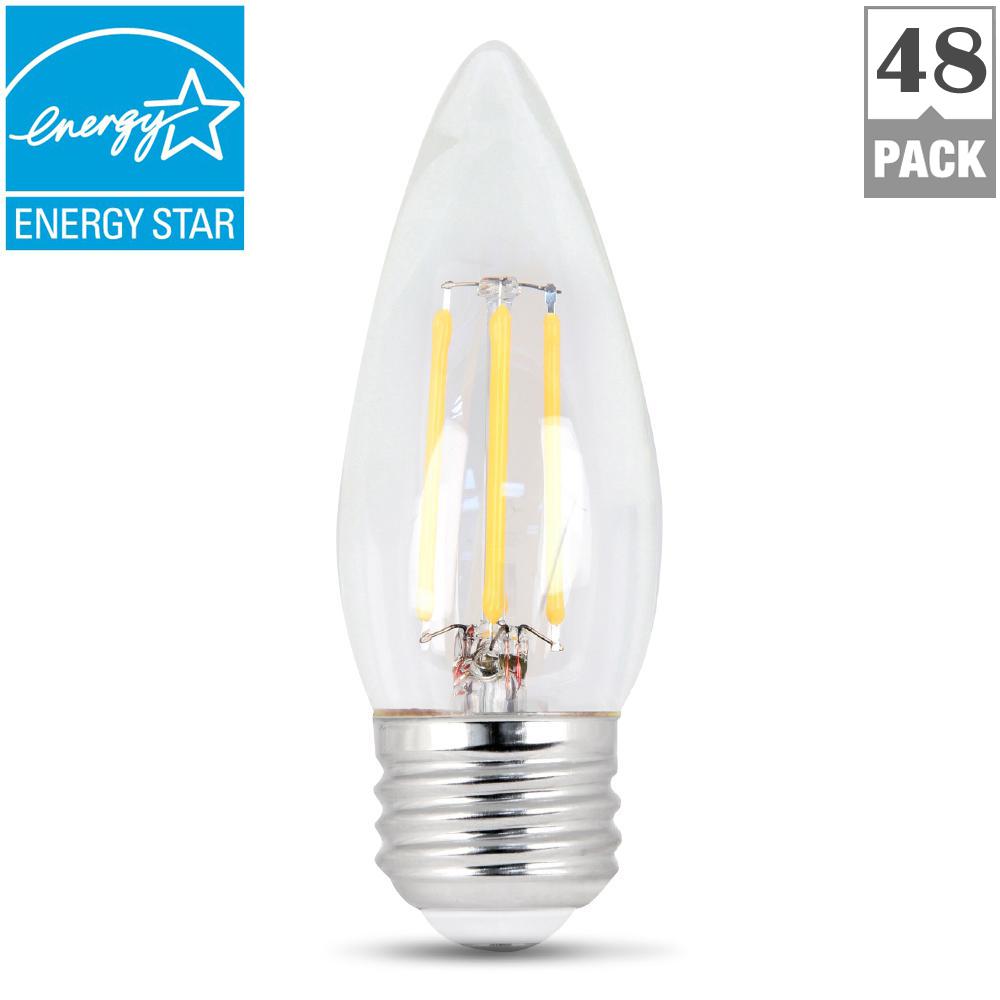 Feit Electric 60w Equivalent Daylight 5000k B10 Dimmable Filament Feit Electric 60w Equivalent Daylight 5000k B10 Dimmable Filament Led Clear Gl Light Bulb