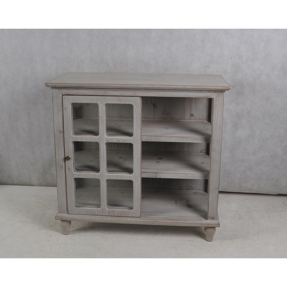 Stylecraft Archer Ridge Driftwood Grey Sliding Door Cabinet Af17147ads The Home Depot