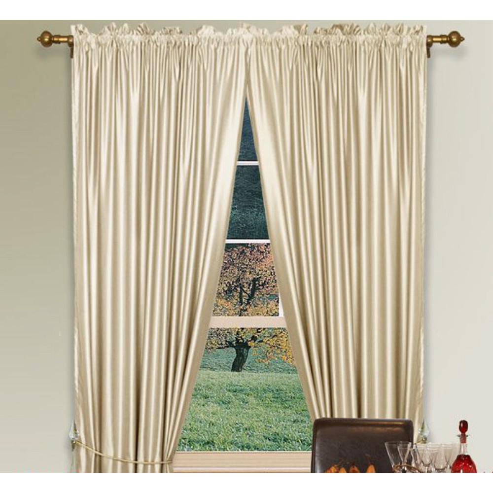 Benzara Ivory Faux Silk Temporary Blind Shade With Hi Density