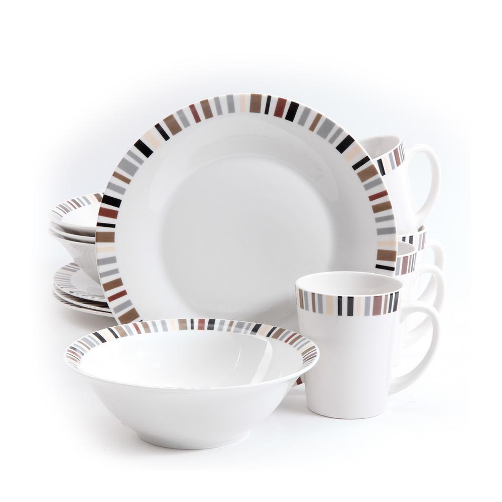 Luminarc Harena 12Piece Contemporary White Glass Dinnerware Set