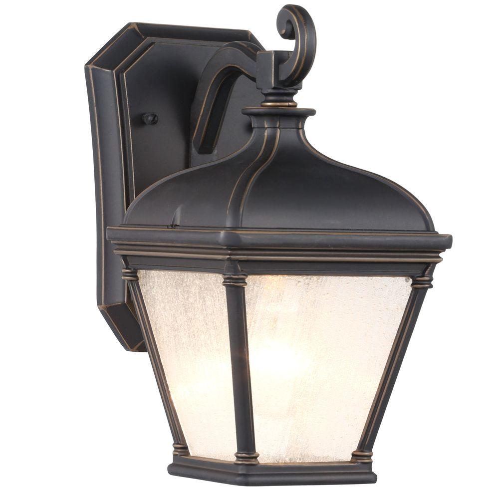 Hampton Bay Malford Dark Rubbed Bronze Outdoor Wall Mount Lantern23081