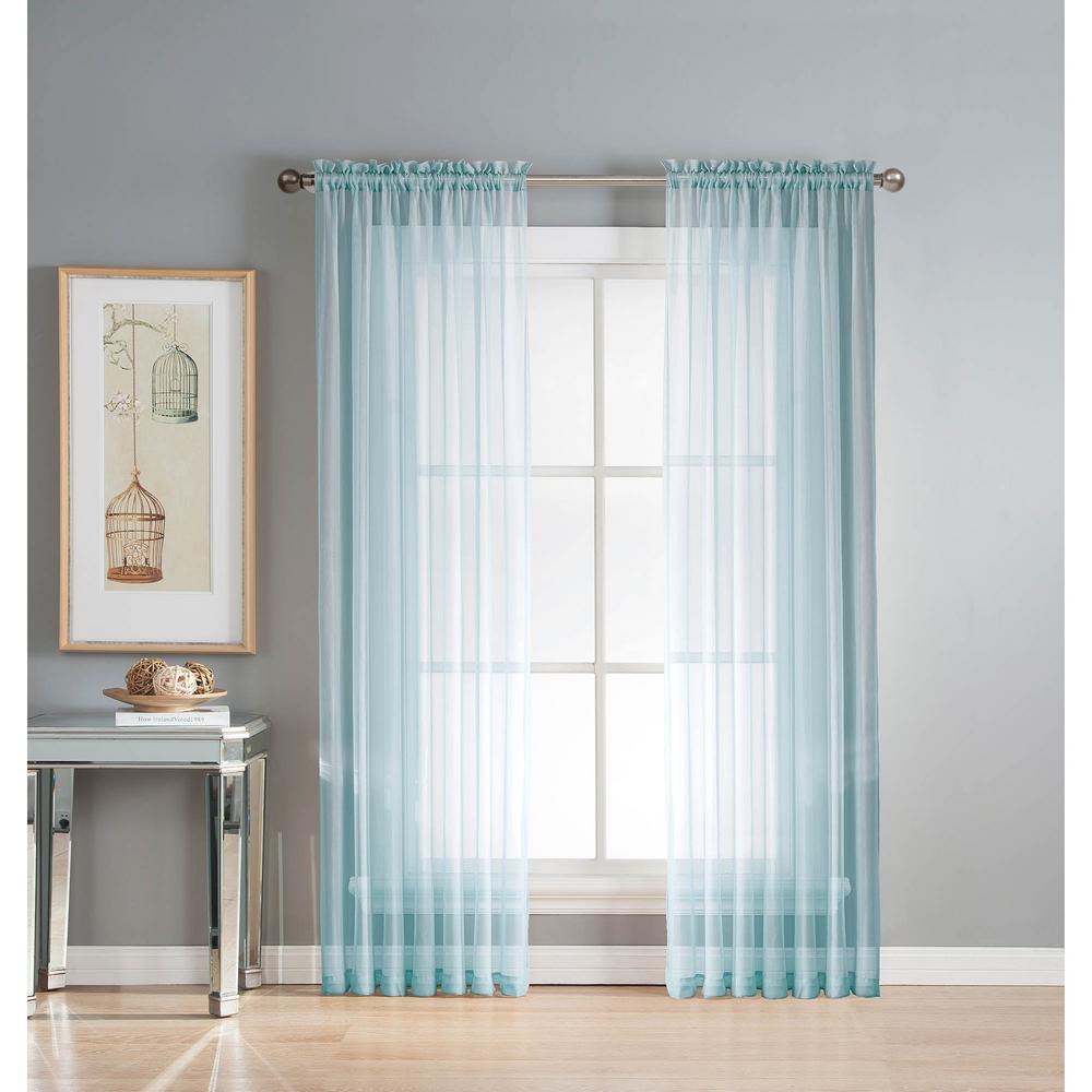 Window Elements Sheer Diamond 56 In W X 90 L Rod Pocket Window Elements Sheer Diamond 56 In W X 90 L Rod Pocket