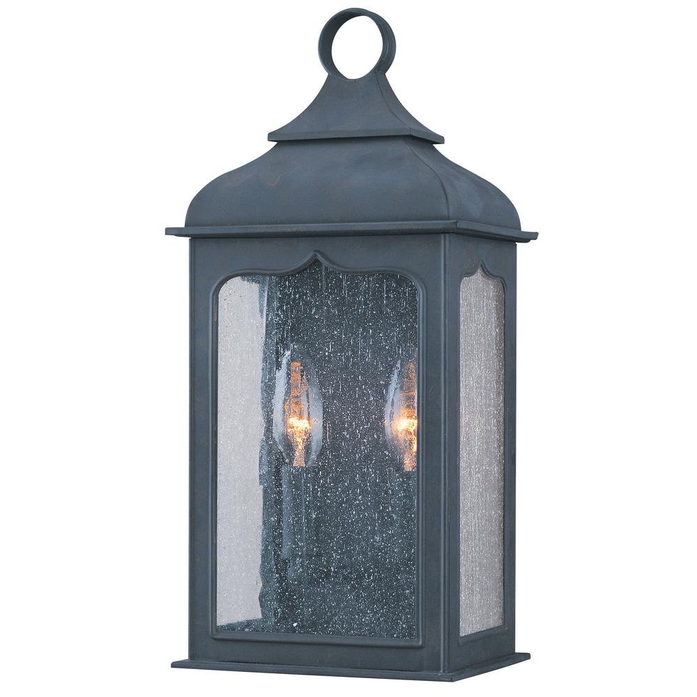 Troy Lighting Henry Street 2 Light Colonial Iron Outdoor Wall Mount Troy Lighting Henry Street 2 Light Colonial Iron Outdoor Wall Mount Lantern