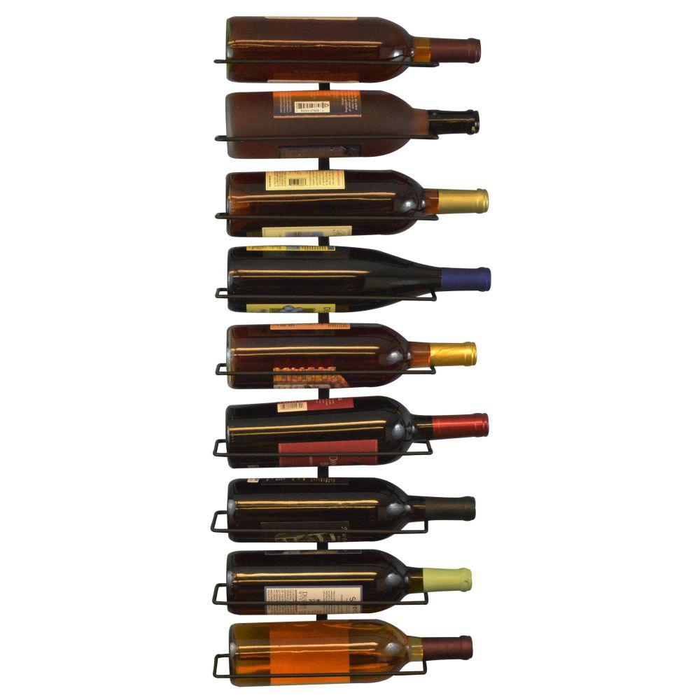 9 Bottle Wall Mount Wine Rack