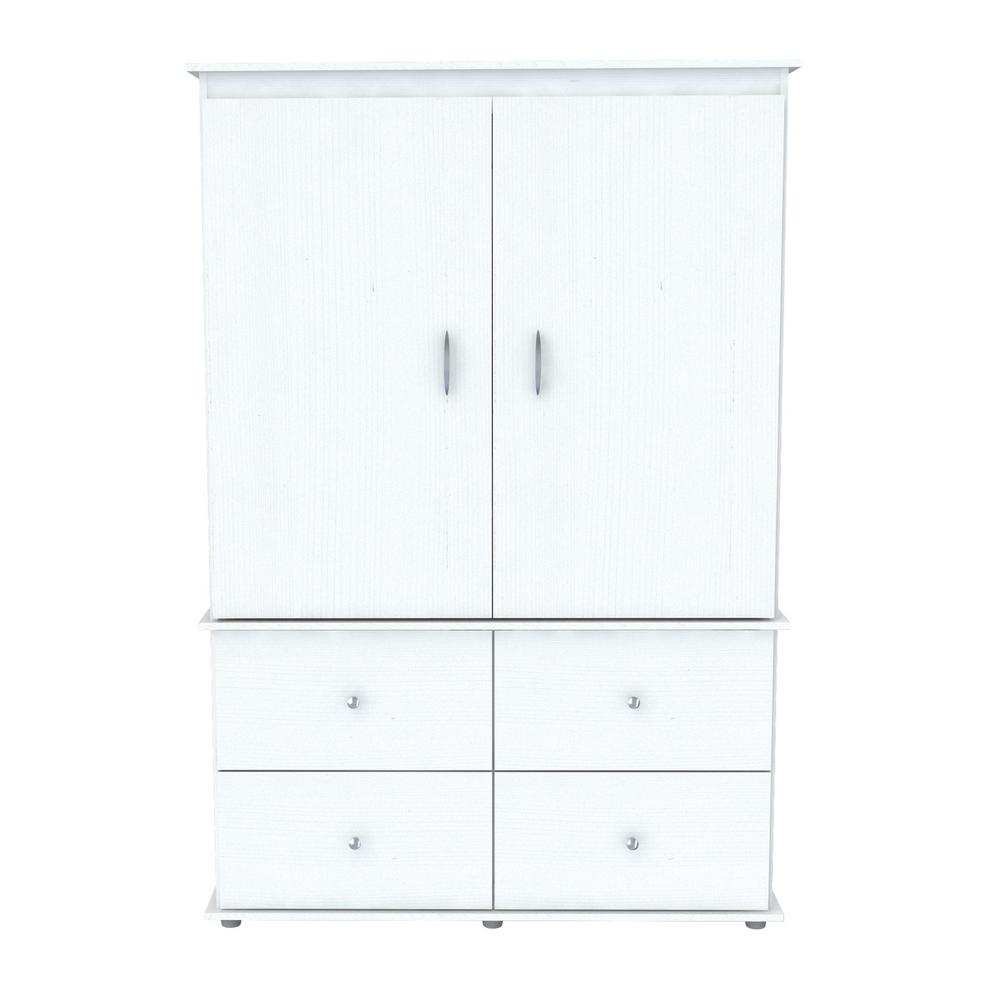 Inval Laricina White ArmoireAM15123 The Home Depot