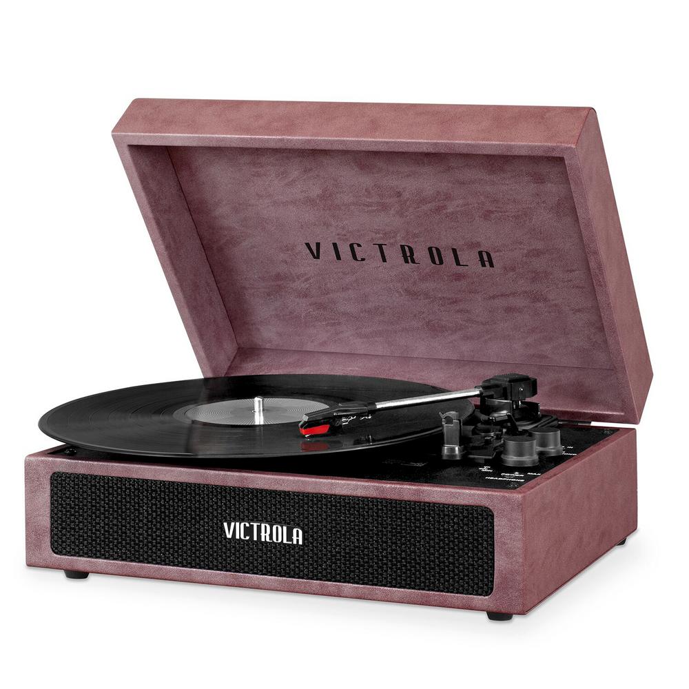 victrola modern design 50 watt record player with bluetooth and 3 speed turntable