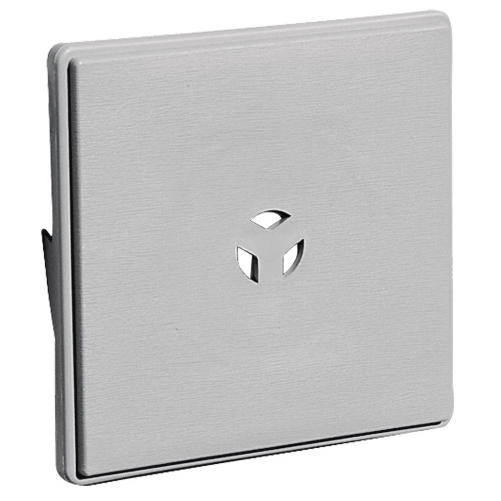 Builders Edge 6.625 in. x 6.625 in. 016 Gray Dutch Lap Surface Mounting Block130110008016