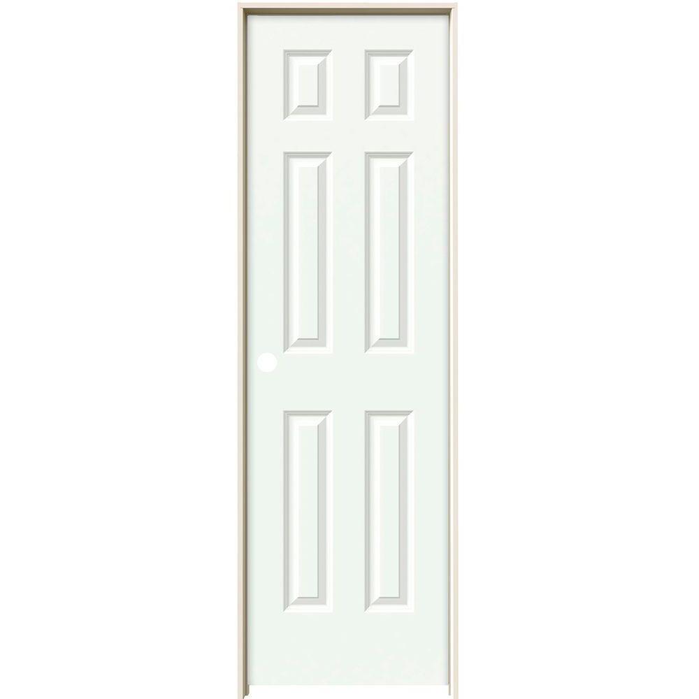 24 In X 80 In Colonist White Painted Right Hand Smooth Molded Composite Mdf Single Prehung Interior Door