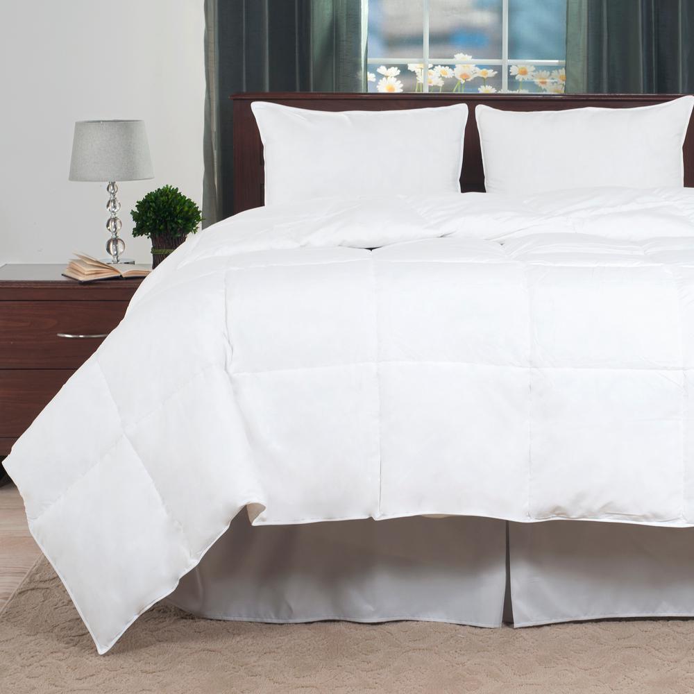 Lavish Home Light Warmth White Queen Duck Down Comforter 64 13 Fq