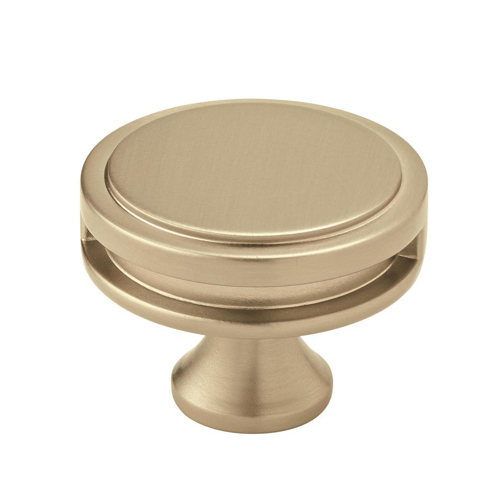 1.75 - gold - cabinet knobs - cabinet hardware - the home depot