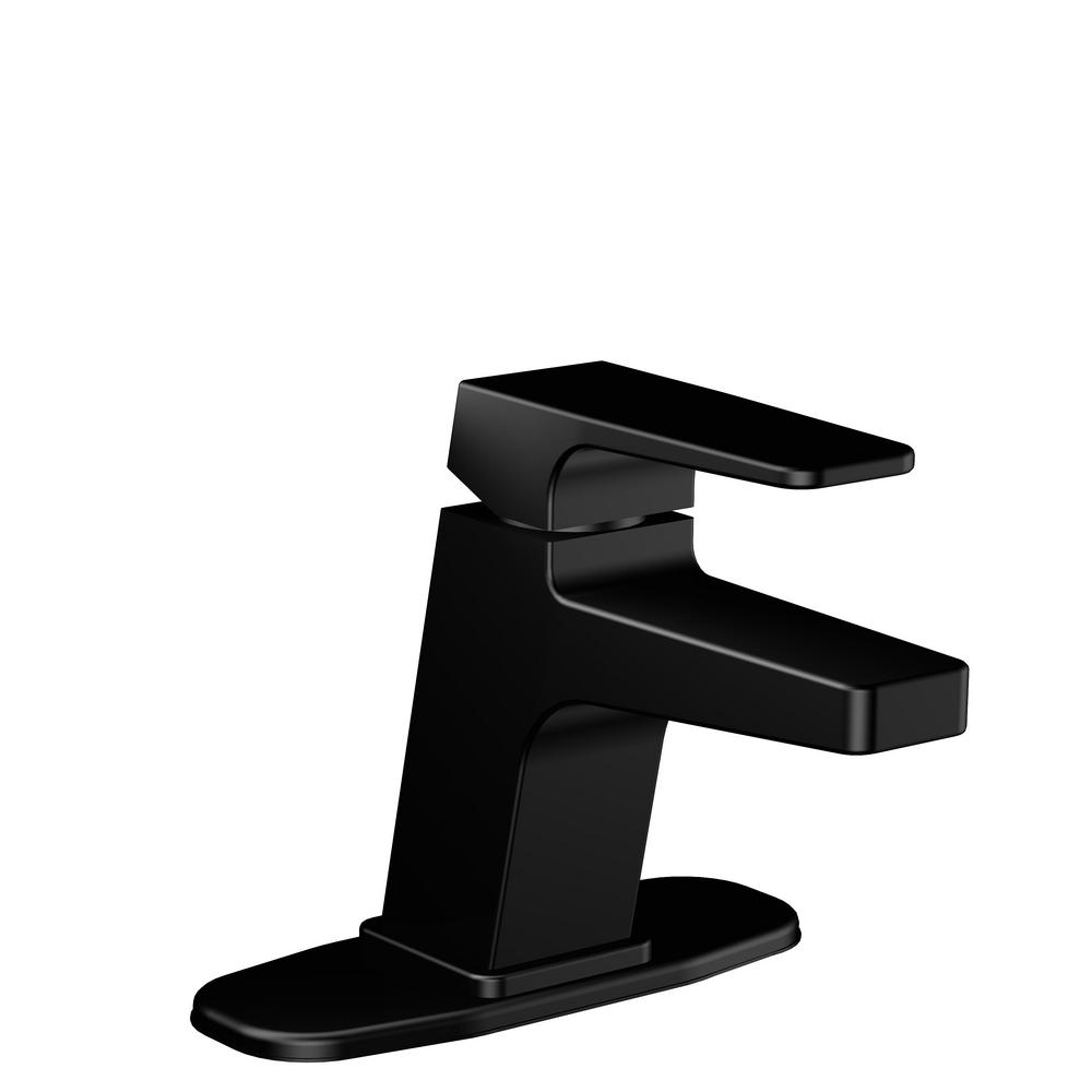 Glacier Bay Nolita Single Hole Single Handle Bathroom Faucet In Matte Black Fs1a0201bl The 0414