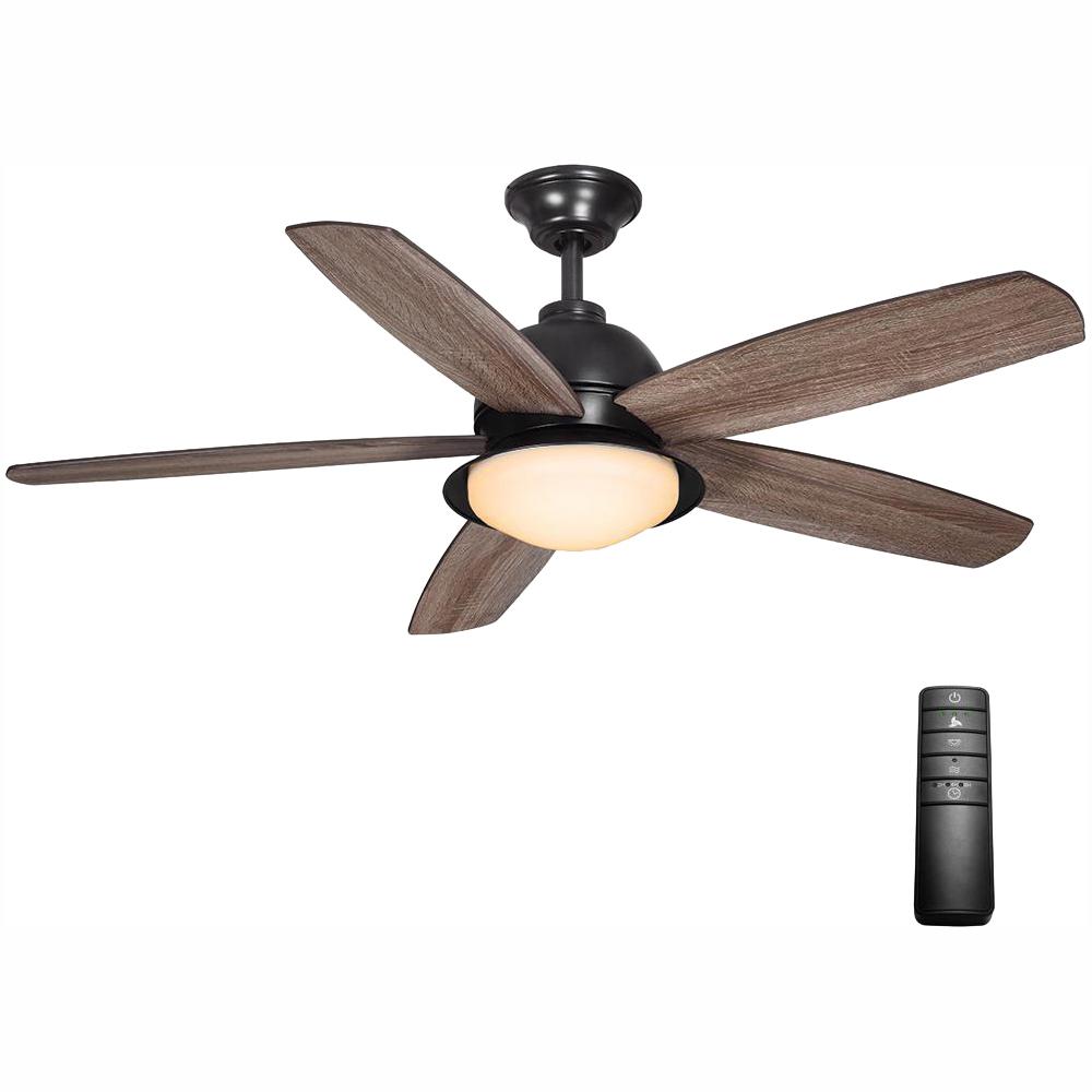 Ackerly 52 In Integrated Led Indoor Outdoor Natural Iron Ceiling Fan With Light Kit And Remote Control