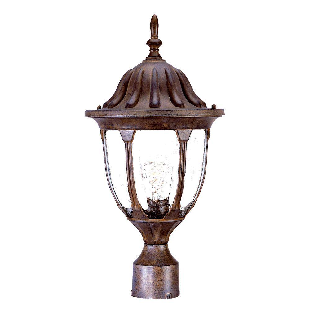 Acclaim Lighting Suffolk 1Light Burled Walnut Outdoor PostMount