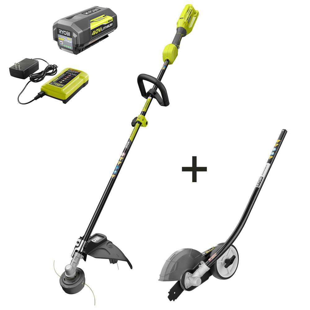 RYOBI 40Volt LithiumIon Cordless Attachment Capable Trimmer/Edger 4