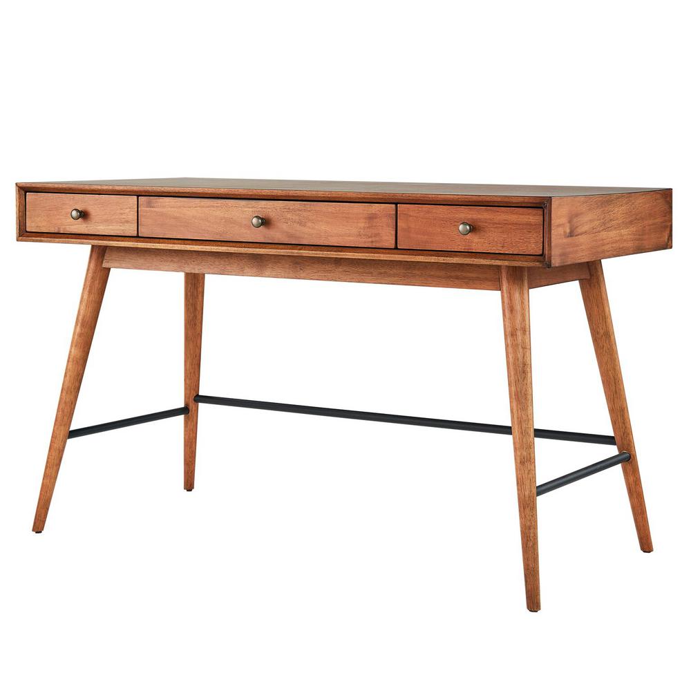 wood mid century modern desks home office furniture the home