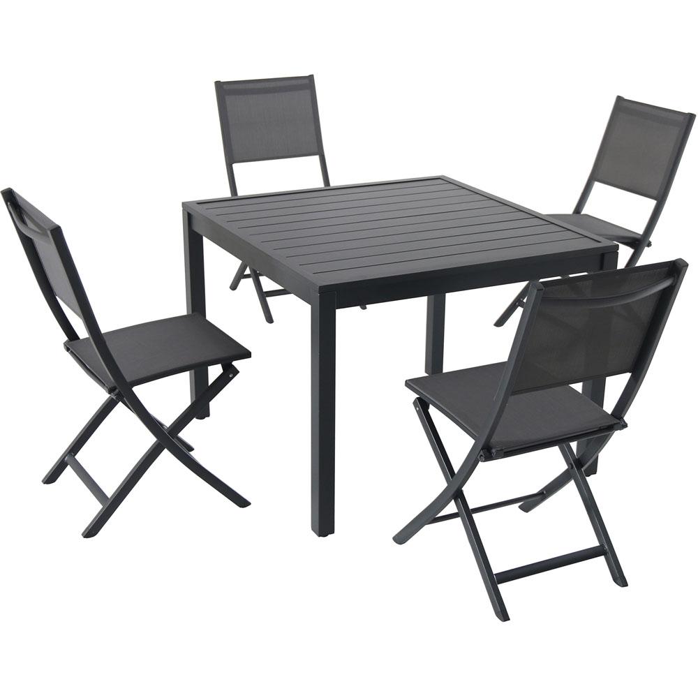 Hanover Naples 5 Piece Aluminum Outdoor Dining Set With 4 Sling