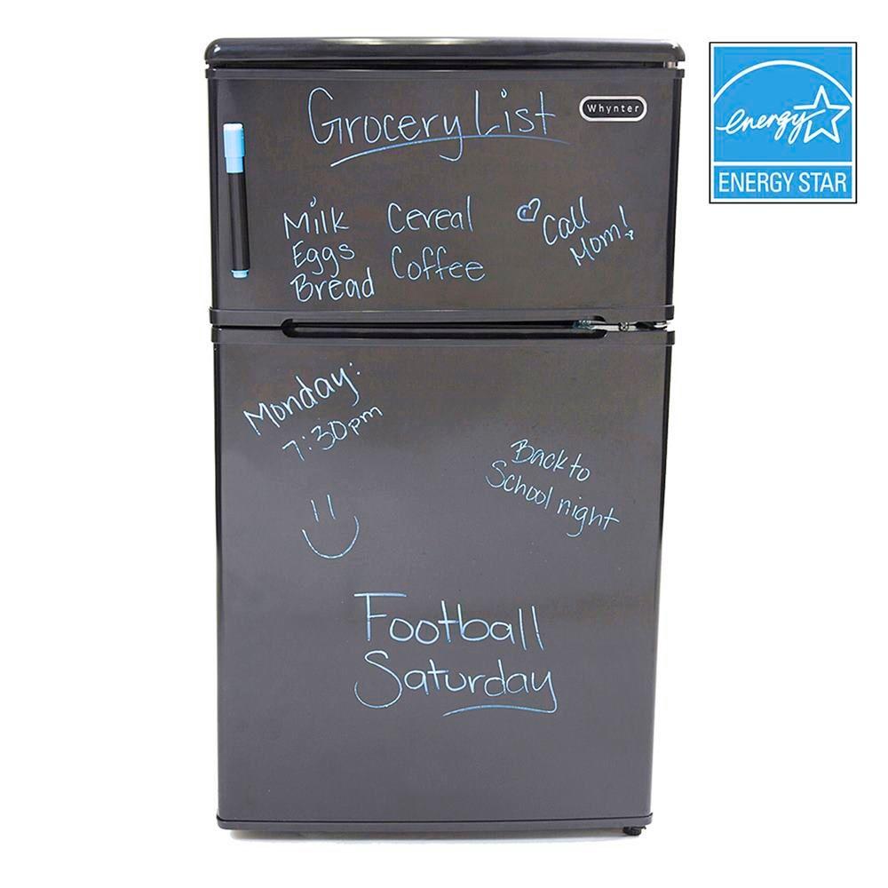 Whynter 3.1 cu. ft. Mini Refrigerator/Freezer in Black DryEraseMRF